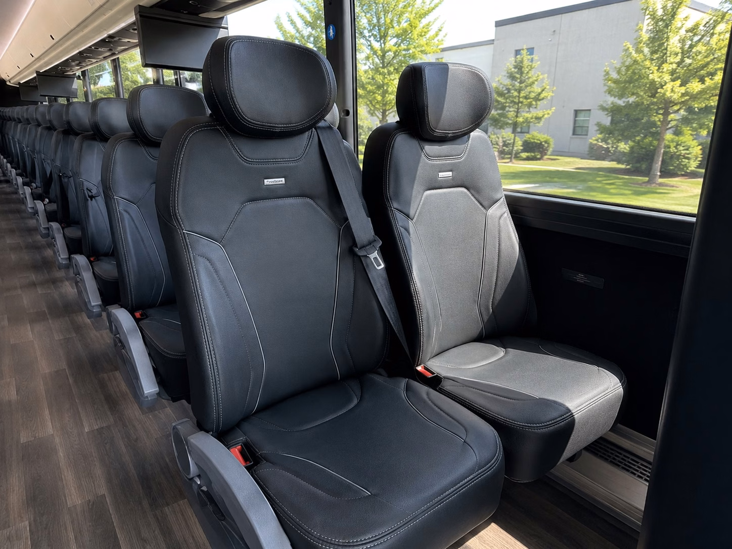 56 passenger charter bus interior