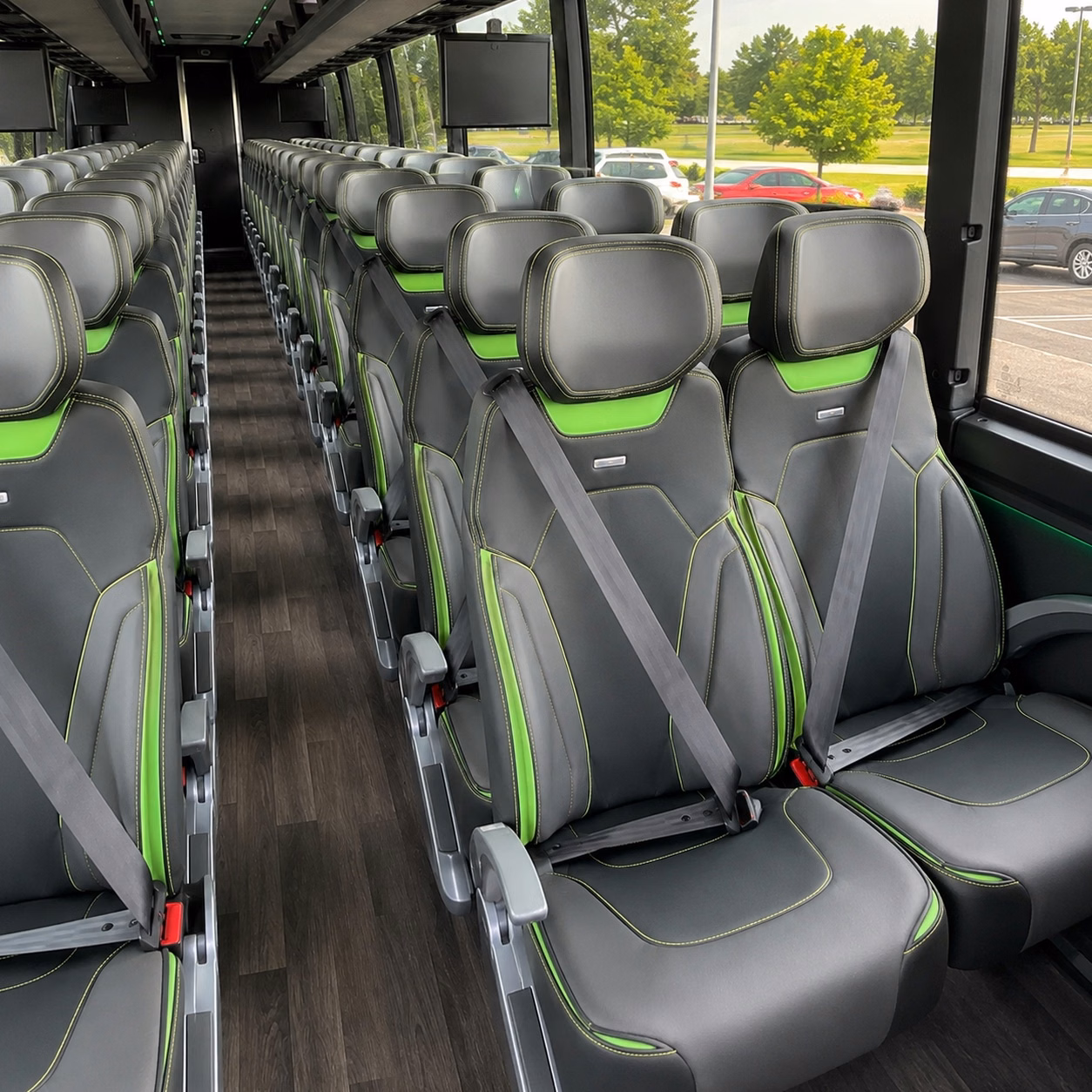 birmingham charter bus rental interior